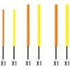 Antennes Garbolino Pack de 6 Antennes Insert Court Plastique Creuse 1.5/2/2.5mm