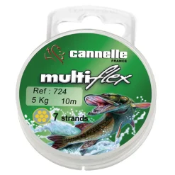 Bas de ligne acier carnassier cannelle multiflex c724 10m