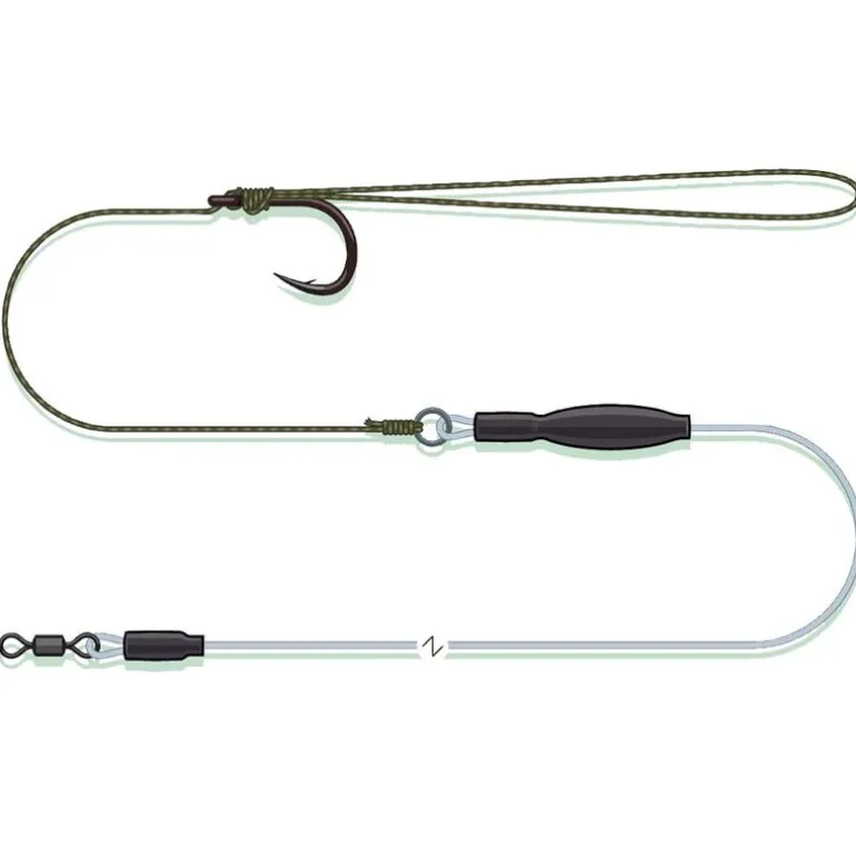 Bas de Ligne Madcat Pop Up Pellet Rig 65cm 0.95mm 84kg n°2/0