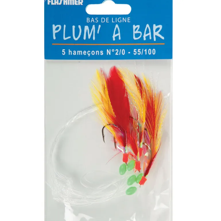 Bas de ligne mer flashmer plum'a bar 2/0