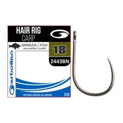 Hameçon non monté Garbolino Hair Rig (x10)
