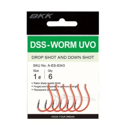 Hameçon Simple BKK DDD-Worm Uvo (x6)