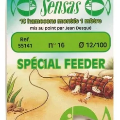 Hameçons montés coup sensas feeder 100cm (x10)