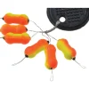Indicateur de touche truite fiquet ripstop bicolore jaune/orange (x6)