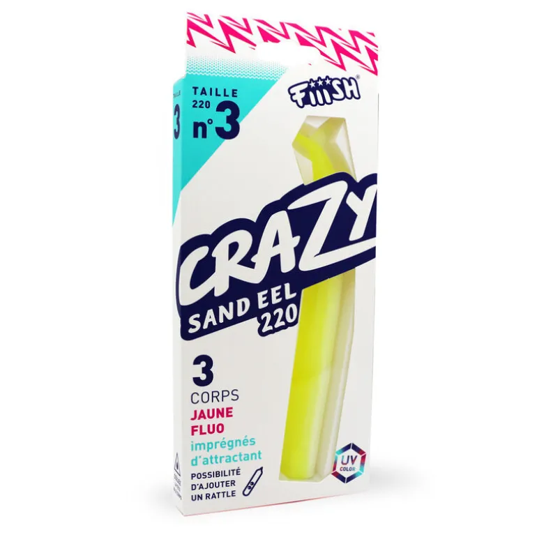 Leurre souple fiiish corps crazy sand eel 220 22cm (x3)