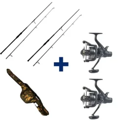 Pack 2 cannes Carp Addict TR 10' 3.5lbs + 2 Moulinets 6000 FR + Fourreau