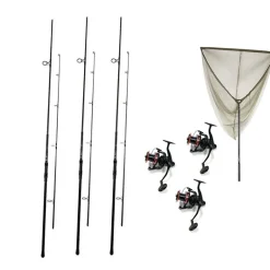 Pack 3 Nomad XTR 10 3lbs + 3 Nomad Xtr 5000 Fd + Epuisettes Nomad XTR