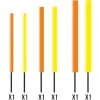 PACK DE 6 ANTENNES INSERT COURT PLASTIQUE CREUSE 3/4/5MM GARBOLINO