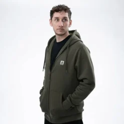 Sweat Nash Make it Badge Zipped Hoody Green